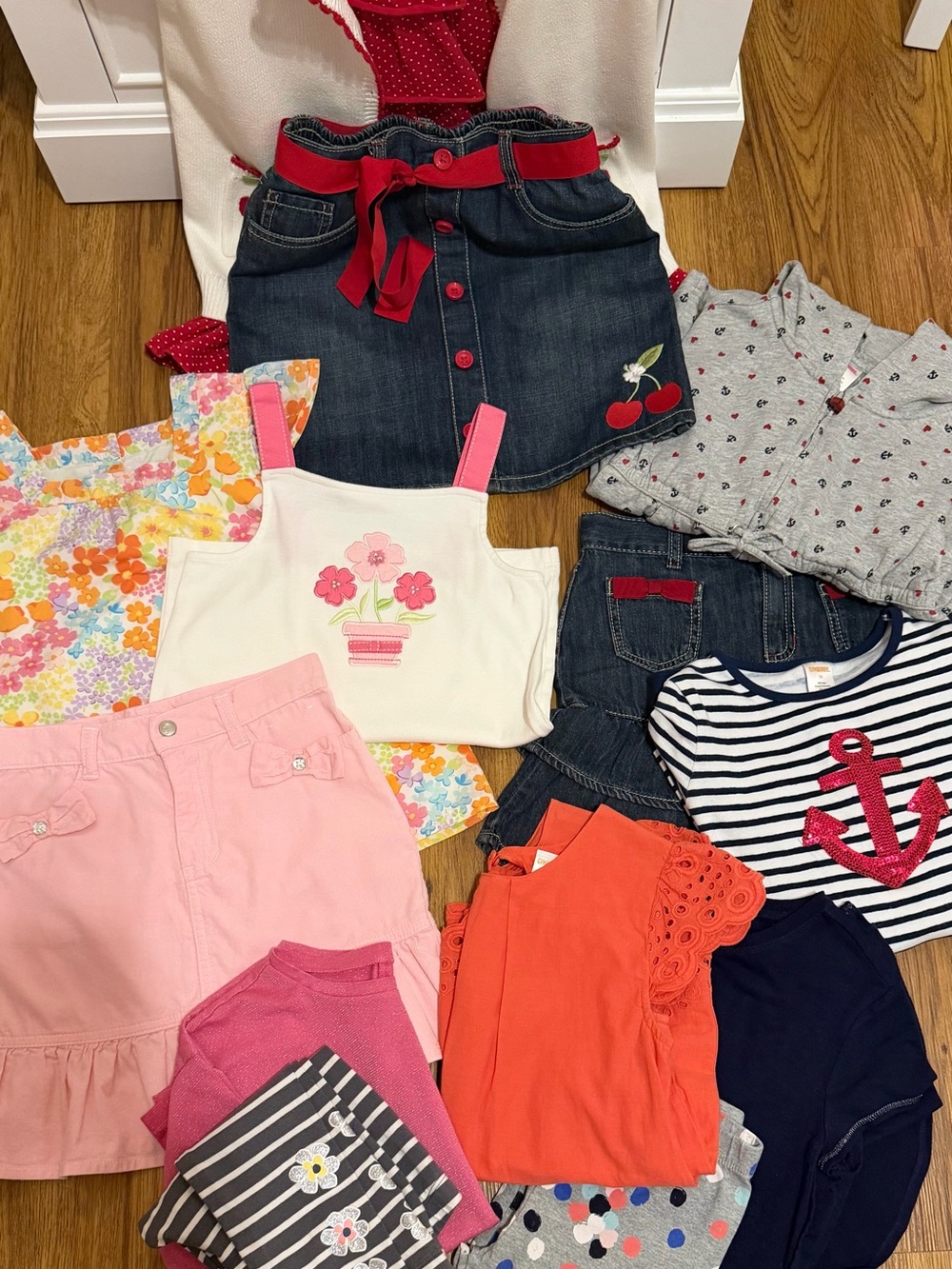 Gymboree Outfits Lot 15 pc Shirts Cardigan Skirts Jacket Girls Size 7-8 9-10
